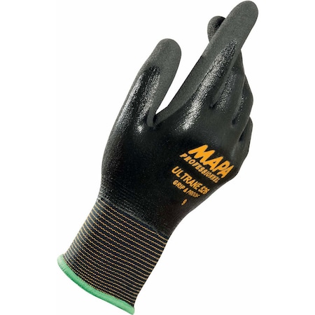 Ultrane 526 Grip & Proof Nitrile Fully Coated Gloves, Lt Weight, Size 8